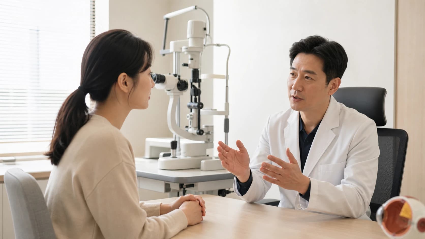 주된 불편 어느 눈 시작 시점과 확인할 문제를 예약과 접수에 쓸 한 문장으로 만드는 정보 도해