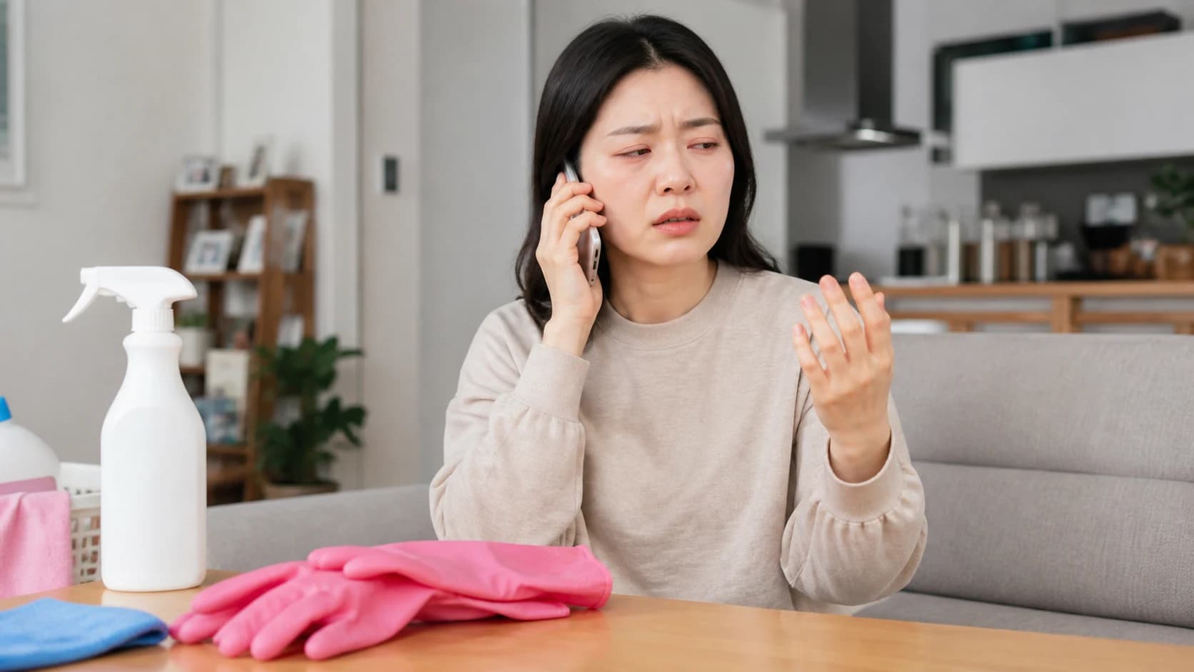 직접 접촉, 침/배설, 청소 작업, 손 전이, 비동물 장소, 중단 뒤 변화를 여섯 시간선 칸으로 구성